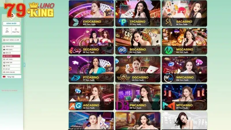 Các trò chơi hot tại sảnh game bài